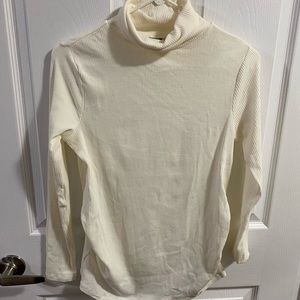 Maternity cream turtleneck